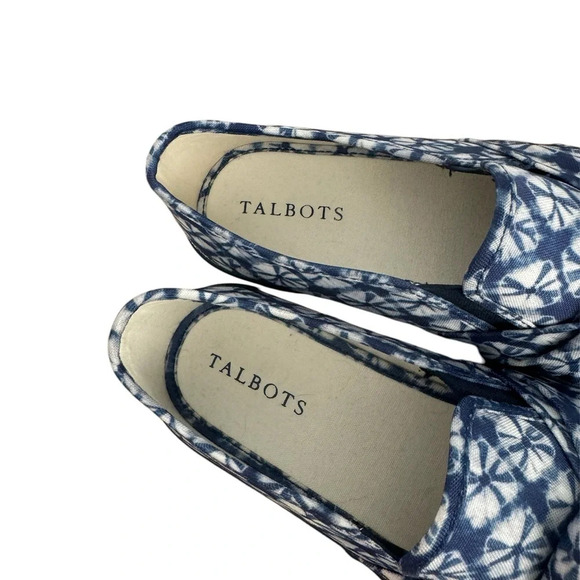 TALBOTS JADEN KNOT TIE-DYE PRINTED CANVAS PLATFORM SNEAKERS Size 9 - Picture 3 of 8